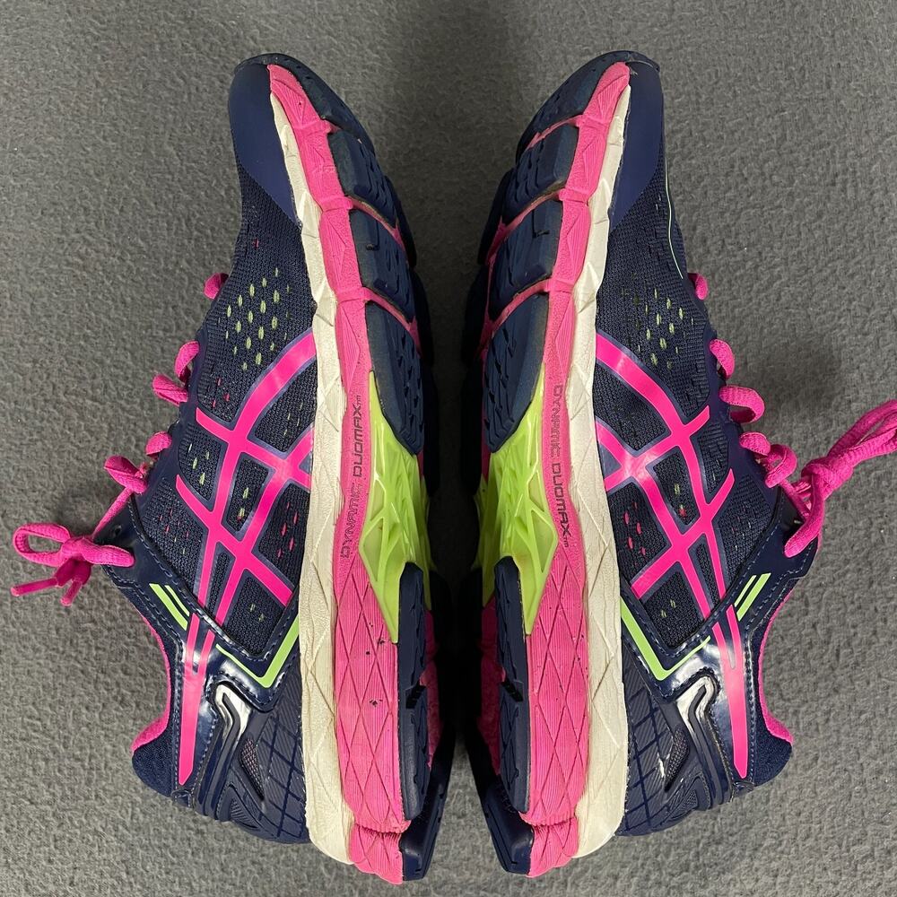 Asics Gel-Kayano 22 Sneaker Women US 6.5 Navy Pink Lace-Up Running Shoes T597N - Picture 10 of 14